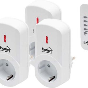 HOME TH 1013 távirányítható hálózati aljzat szett, 1000 W, 3 aljzat + távirányító, fehér