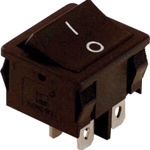 TRACON TES-51 Készülékkapcsoló, BE-KI, 4-pólus, fekete, 0-I felirattal