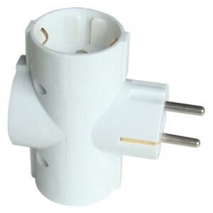 TRACON Többférőhelyes átalakító csatlakozó, 90°, fehér tdugo9