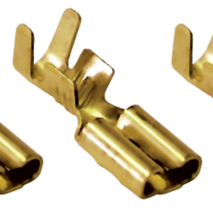 Szigeteletlen rátolható csatlakozó hüvely, sárgaréz