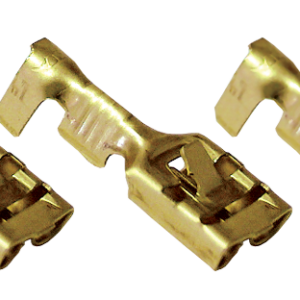 Szig.tlen rátolható csatl. hüvely, sárgaréz, rögz.csapos