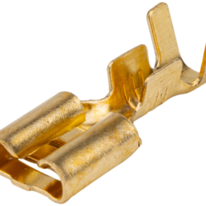 Szigeteletlen rátolható csatlakozó hüvely, sárgaréz