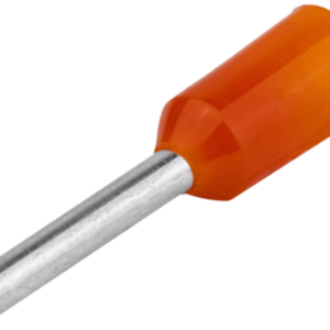Szigetelt (PA6.6) érvéghüvely, ónozott elektr.réz, narancs