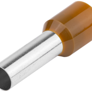 Szigetelt (PA6.6) érvéghüvely, ónozott elektrolitréz, barna