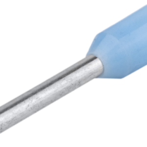 Szigetelt (PA6.6) érvéghüvely, ónozott elektr.réz,világoskék