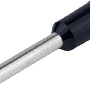 Szigetelt (PA6.6) érvéghüvely, ónozott elektrolitréz, fekete