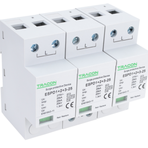 T1+T2+T3 AC típusú túlfeszültség levezető, egybeépített