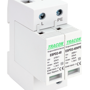 T2 AC típusú túlfeszültség levezető, cserélhető betéttel