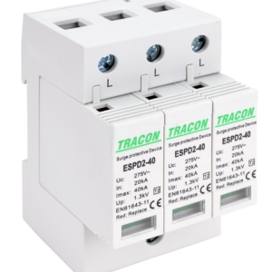 T2 AC típusú túlfeszültség levezető, cserélhető betéttel