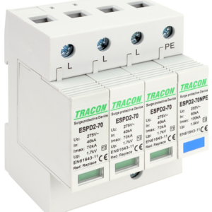 T2 AC típusú túlfeszültség levezető, cserélhető betéttel