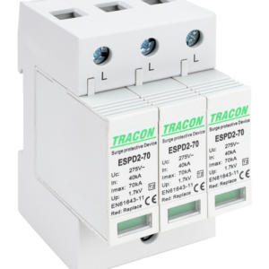 T2 AC típusú túlfeszültség levezető, cserélhető betéttel