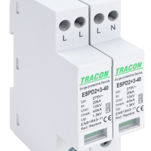 T2+T3 AC típusú túlfeszültséglevezető, egybeépített