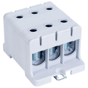 Főáramköri leágazó kapocs, sínre/felületre, szürke
