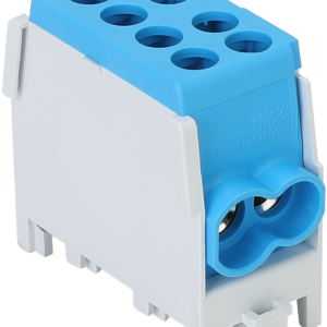 Főáramköri leágazó kapocs, sínre szerelhető, kék