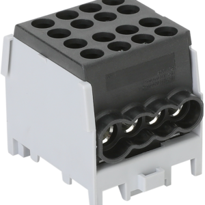 Főáramköri leágazó kapocs, sínre szerelhető, fekete