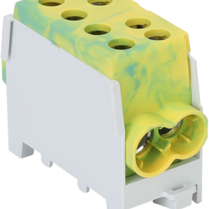 Főáramköri leágazó kapocs, sínre szerelhető, zöld/sárga