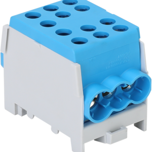 Főáramköri leágazó kapocs, sínre szerelhető, kék