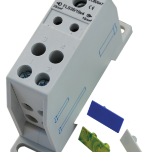 Fővezetéki leágazó sorkapocs, sínre szerelhető