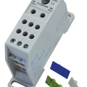 Fővezetéki leágazó sorkapocs, sínre szerelhető