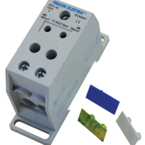 Fővezetéki leágazó sorkapocs, sínre szerelhető