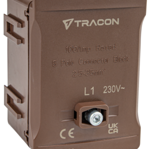 Fővezetéki sorozatkapocs, plombálható, barna