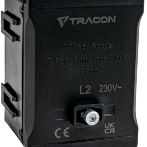 Fővezetéki sorozatkapocs, plombálható, fekete