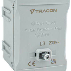 Fővezetéki sorozatkapocs, plombálható, szürke