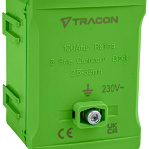 Fővezetéki sorozatkapocs, plombálható, zöld