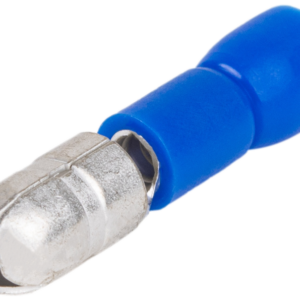 Szigetelt hengeres csatlakozó dugó, elektrolitréz, kék