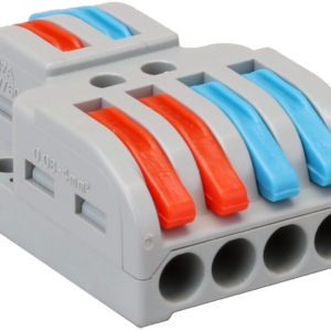 Többpólusú csavar nélküli vezetékösszekötő, nyitható