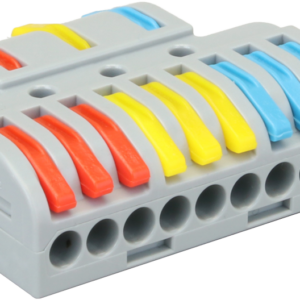 Többpólusú csavar nélküli vezetékösszekötő, nyitható