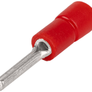 Szigetelt csapos saru, ónozott elektrolitréz, piros