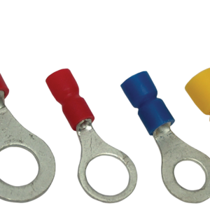 Szigetelt szemes saru, ónozott elektrolitréz, piros