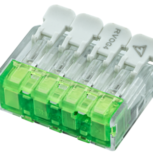 Csavar nélküli vezetékösszekötő, nyitható átlátszó