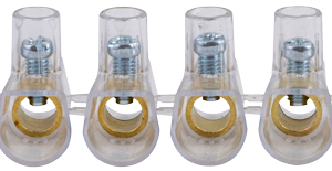 Csavaros csatlakozó, átlátszó házzal, 10 tagú, 1 csavar