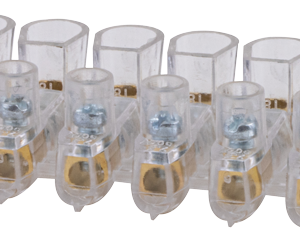 Csavaros csatlakozó, átlátszó házzal, 10 tagú, 1 csavar