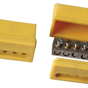 Szigetelt csavaros vezetékösszekötő, sárga ház