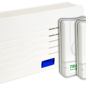 Vezeték nélküli csengő, téglalap alakú, 2 adó, 1 vevő