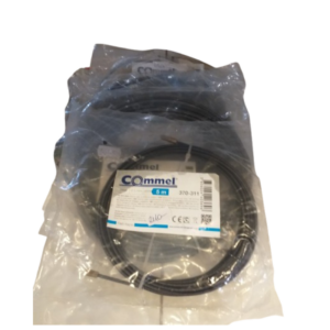 COMMEL Behúzószalag, fém, 5m, fekete - 370-311