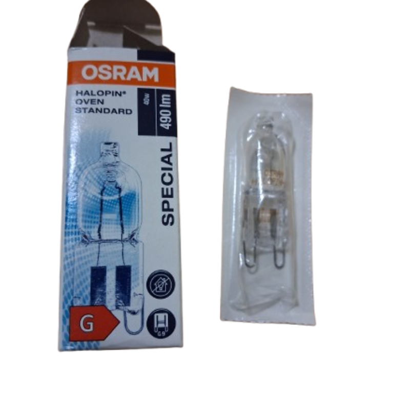 Sütő izzó 230V 40W G9 300C, Osram halogen Halopin oven 66740 hőálló